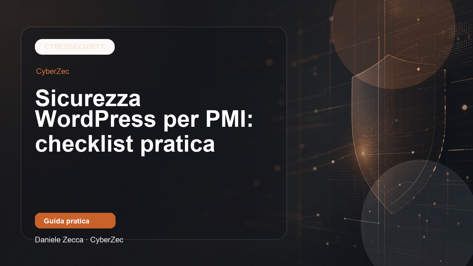 Sicurezza WordPress per PMI: checklist pratica da cui partire